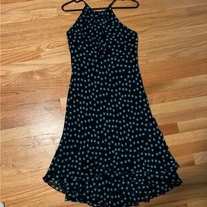 Chic Black Polka Dot Dress size 8